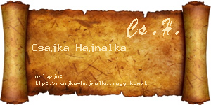 Csajka Hajnalka névjegykártya