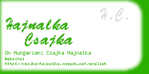 hajnalka csajka business card